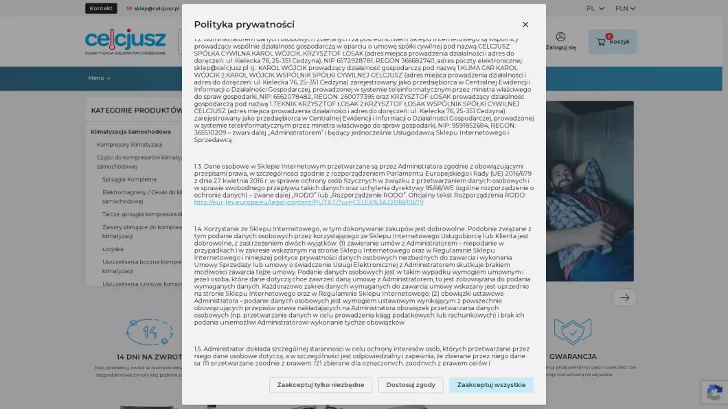 Części do klimatyzacji samochodowej | Sklep internetowy Sklepcelcjusz.pl